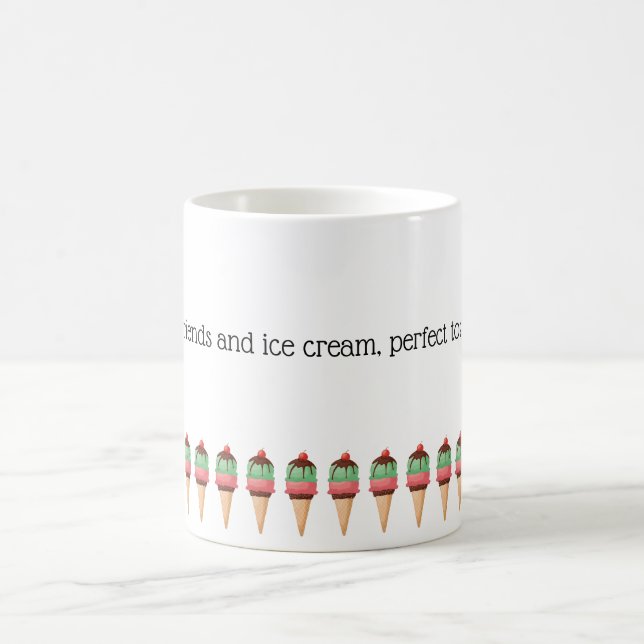 Best Friends and Ice Cream Cones Coffee Mug (Center)