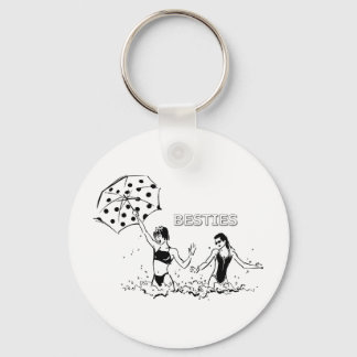 Best Friends at the Beach Keychain