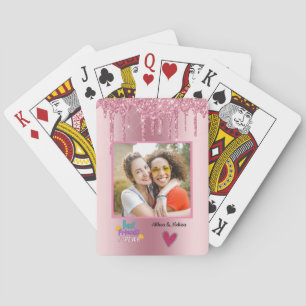 Best Friends Besties Customizable Photo Playing Cards