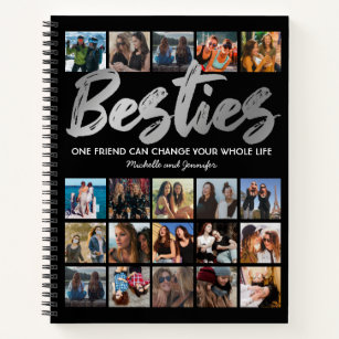 Best Friends   Besties Photo Collage Notebook
