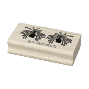 Best Friends BFF- Best Ferns Forever Rubber Stamp