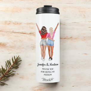 Best Friends BFF Besties Friendship Custom Name Thermal Tumbler
