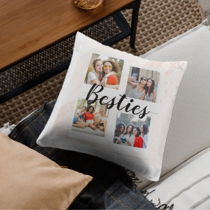 Best Friends BFF Besties Trendy Friend Throw Pillow