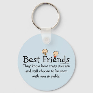 Best Friends Blue Keychain