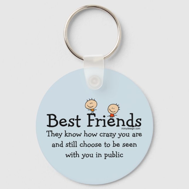 Best Friends Blue Keychain (Front)