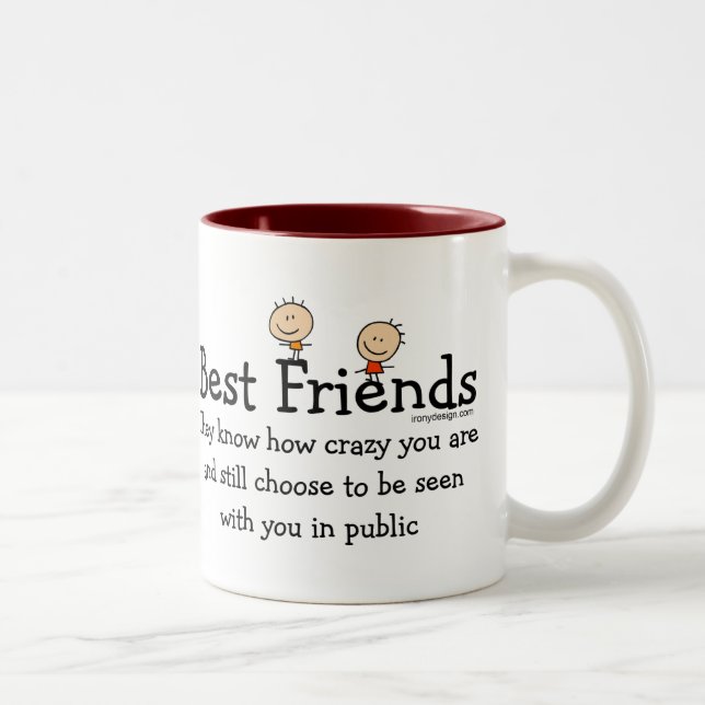 Best Friends (both sides) Two-Tone Coffee Mug (Right)