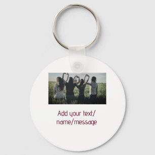 best friends bridesmaid bride girly photo pin text keychain