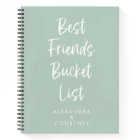 Best Friends Bucket List Personalized Sage Green