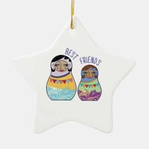 Best Friends Ceramic Ornament