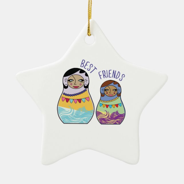 Best Friends Ceramic Ornament (Front)