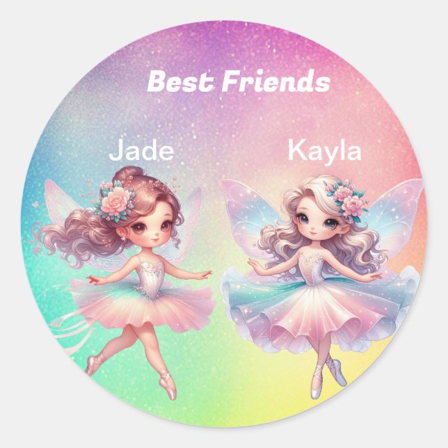 Best Friends Classic Round Sticker (Front)