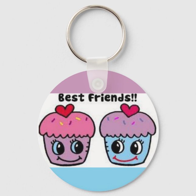 Best Friends Cupcakes Keychain (Front)