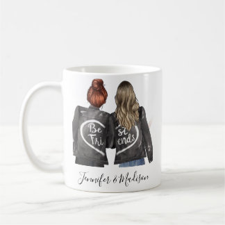 Best Friends Custom Hair BFF Besties Friendship Co Coffee Mug