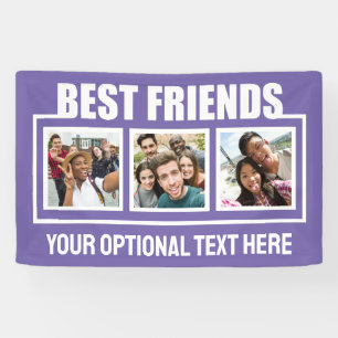 Best Friends custom photos, text & color Banner