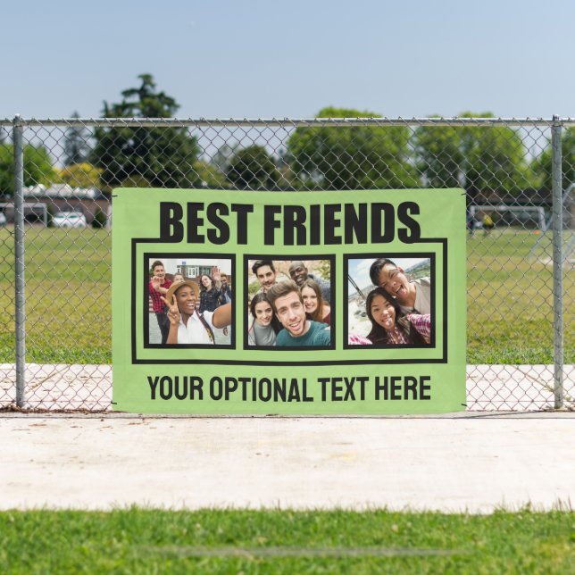 Best Friends custom photos, text & colour Banner (Insitu)