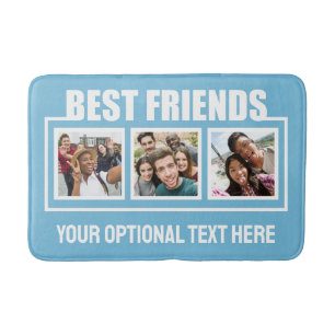 Best Friends custom photos, text & colour Bath Mat