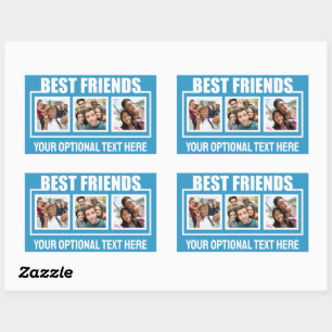 Best Friends custom photos, text & colour Sticker