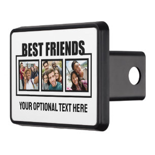 Best Friends custom photos, text & colour Trailer Hitch Cover