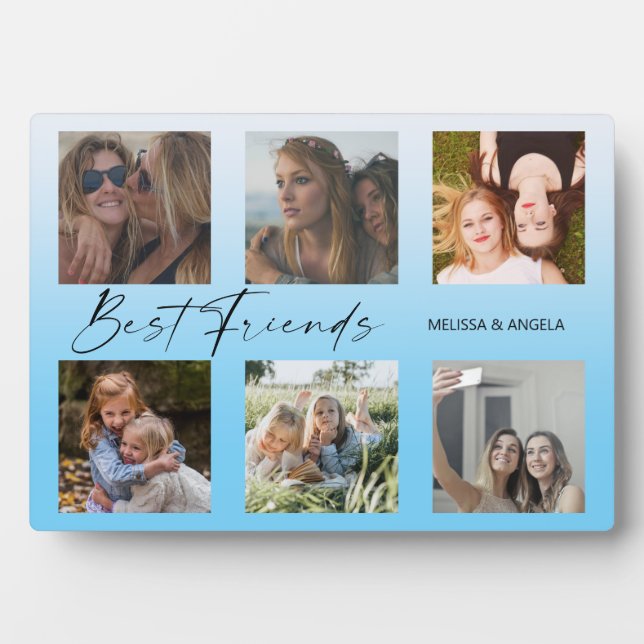 Best Friends Customized Photo Collage Plaque (Front)