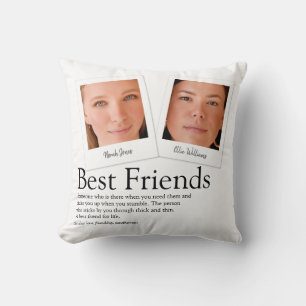 Best Friends Definition 2 Photos Throw Pillow