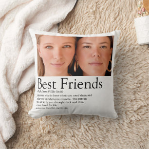 Best Friends Definition Photo Throw Pillow