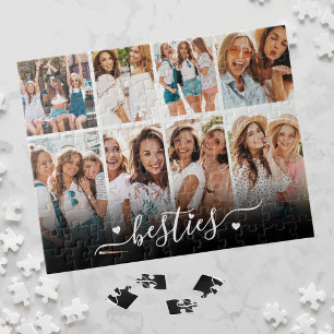 Best Friends Elegant BFF Collage Photo Jigsaw Puzzle