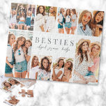 Best Friends Elegant BFF Collage Photo Jigsaw Puzzle<br><div class="desc">Personalized "Best Friend" Jigsaw Puzzle. This sweet and thoughtful jigsaw puzzle is a fun way to celebrate your friendship. It features space for eight photos, arranged around the border to highlight your favourite memories together, while keeping the focus on the meaningful text in the centre. In the middle, "Best Friend"...</div>