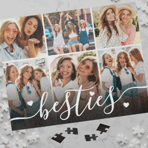 Best Friends Elegant BFF Collage Photo Jigsaw Puzzle