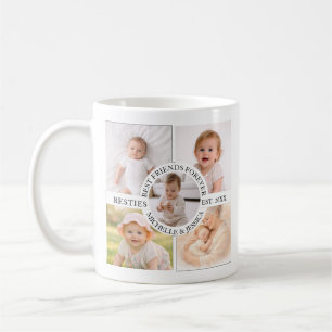 Best Friends Ever Photo Collage   Custom Bestie Coffee Mug