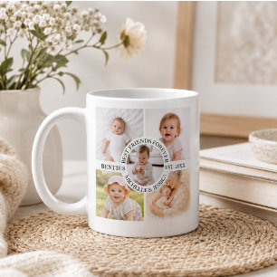 Best Friends Ever Photo Collage   Custom Bestie Coffee Mug