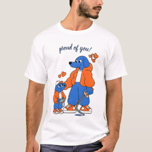 Best Friends : Father and son Blue Dog Duo ( Orang T-Shirt