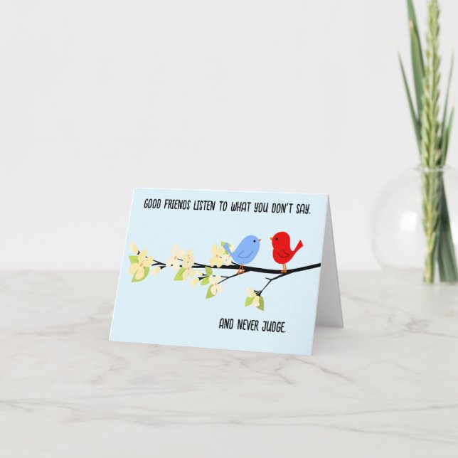 Best Friends Folded Thank You Card (Front)