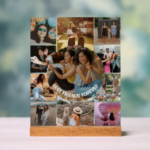 Best Friends Forever 11 Photo Collage Friendship Acrylic Sign