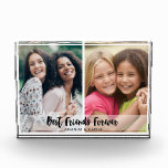 Best Friends Forever 2 Photo Collage Keepsake<br><div class="desc">Personalized photo keepsake gift for best friends . Makes an unique gift for besties  birthday, galentine, Christmas and special occasions.</div>