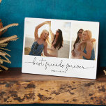 Best Friends Forever 2 Photo Collage Plaque<br><div class="desc">Create a great gift for your best friend with this two photo collage plaque. With 'best friends forever' and your names in a combination of script and modern sans serif typography. Contact designer for design variations and additional products. Thank you so much for supporting our small business, we really appreciate...</div>