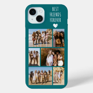 Best Friends Forever 6 Photo Teal iPhone 15 Mini Case
