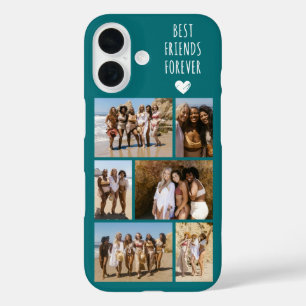 Best Friends Forever 6 Photo Teal iPhone 16 Case
