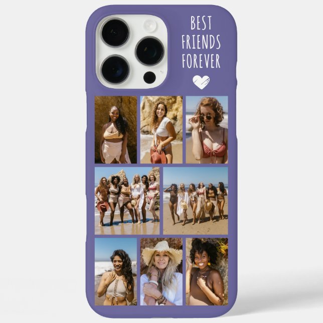 Best Friends Forever 8 Photo Purple Case-Mate iPhone Case (Back)