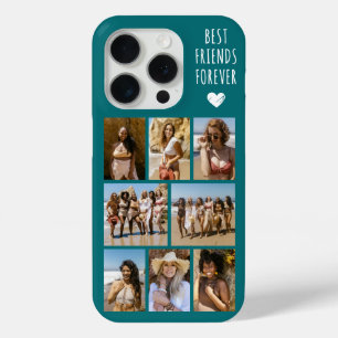 Best Friends Forever 8 Photo Teal iPhone 15 Pro Case
