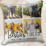 Best Friends Forever - Besties Photo Collage Throw Pillow<br><div class="desc">Celebrate your best friend and friendship with a custom photo collage keepsake pillow. Whether it's a birthday or Christmas , this best friends pillow is a wonderful gift that will be treasure for years to come. Pillow is double sided so you can do different photos on each side . Front...</div>