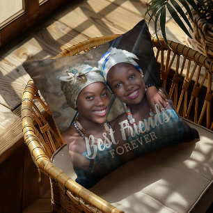 Best Friends Forever   Besties Photo Throw Pillow