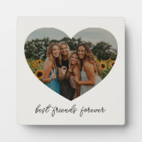 Best Friends Forever BFF Custom Heart Photo White
