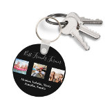Best friends forever BFF custom photo names black<br><div class="desc">A gift for your best friend(s) for birthdays,  Christmas or a special event. White text: Best Friends Forever,  written with a trendy hand lettered style script. Personalize and use your own photos and names.</div>