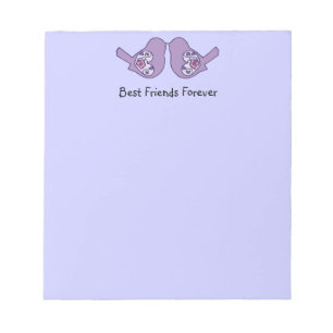Best Friends Forever, BFF Cute Love Birds Notepad