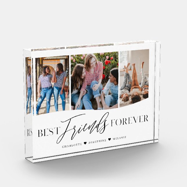 Best Friends Forever BFFs Three Photo Keepsake  (Left)