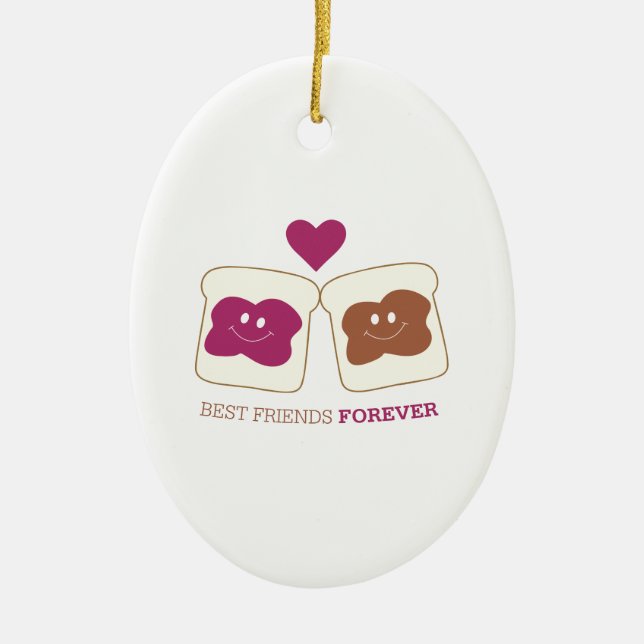 Best Friends Forever Ceramic Ornament (Front)