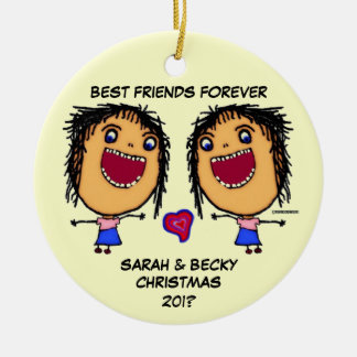 Best Friends Forever Ceramic Ornament