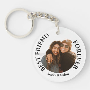 Best Friends Forever Custom Photo and Name Keychai Keychain