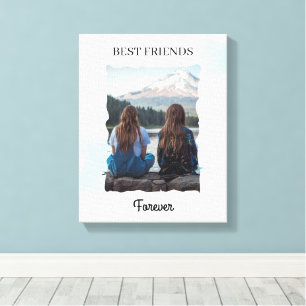 Best Friends Forever Custom Photo Canvas Print