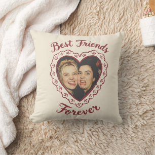 Best Friends Forever Custom Photo Template Throw Pillow